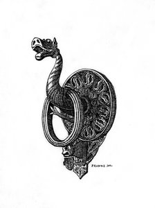 ドアノッカー、14世紀後半、1843年。 作： Henry Shaw