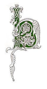 頭文字H、12世紀、1843年。 作： Henry Shaw