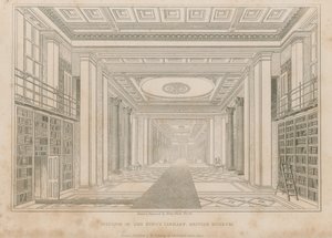 大英博物館、王の図書館の内部 作： Henry Shaw