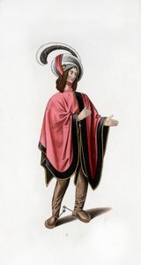 男性のドレス、c1480、1843。 作： Henry Shaw
