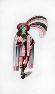 男性のドレス、c1480、1843。 作： Henry Shaw