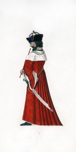 男性のドレス、c1480、1843。 作： Henry Shaw