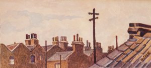 1930年頃のRounton Roadの屋上 作： Henry Silk
