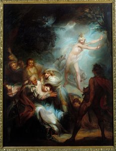 お化けの森。ヘンリー・シングルトン（1766～1839）の作品。 作： Henry Singleton