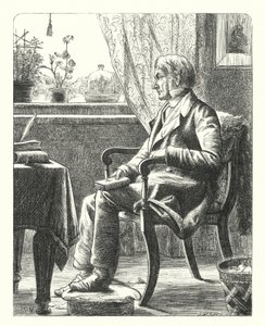 聖書を読む父（エングレービング 作： Henry Stacey (after) Marks