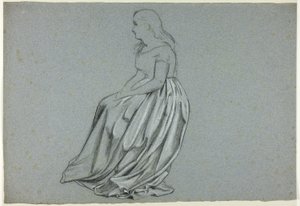 座る女性の横顔