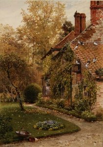 ラウンド・マイ・ハウスサリー州リプリーのエルム・グローブにあるコテージの一面 作： Henry Sutton Palmer