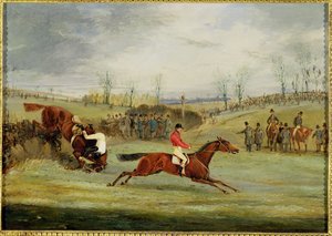 スティープルチェイス、別のヘッジ 作： Henry Thomas Alken