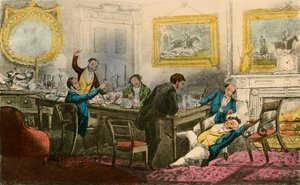 私を持ち上げて！椅子につないでください！ Glassをいっぱいに！、1838 作： Henry Thomas Alken