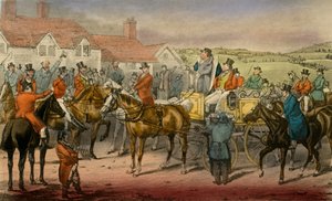 ジョーロックス氏は、サリースタッグハウンドに登録できないことを宣言しました。1838年 作： Henry Thomas Alken
