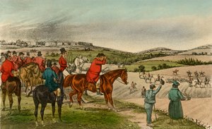 ジョーロックス氏がフォックスに電報を送る、1838 作： Henry Thomas Alken