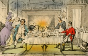 ジョーロックスハントの朝食：恐ろしい驚き、1838 作： Henry Thomas Alken