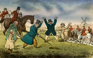 オールドトム、ベテランヘア、そして彼の経験、1838 作： Henry Thomas Alken