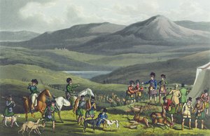ハイランズでのスポーツミーティング、I。クラーク、パブ。トーマス・マクリーン、1820年、（アクアチント） 作： Henry Thomas Alken
