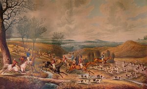 「ノロジカの追跡」、1834 年、1936 年 作： Henry Thomas Alken