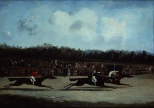 St.Legerのフィニッシュ 作： Henry Thomas Alken