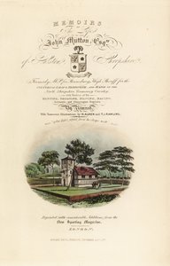 カリグラフィ タイトルと英語チューダーのビネットを含むタイトル ページ 作： Henry Thomas Alken