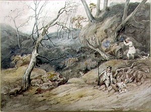 不明な画像 作： Henry Thomas Alken