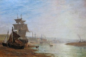 サセックス、ショアハム付近の干潮時 作： Henry Thomas Dawson