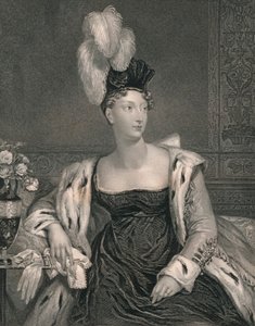 19世紀初頭から中期にかけて、ウェールズのc1817シャーロット王女。 作： Henry Thomas Ryall