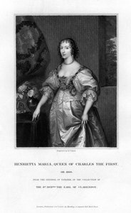 ヘンリエッタマリア女王、チャールズ1世の女王の配偶者、1833年 作： Henry Thomas Ryall