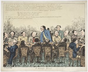 科学年次、1837（カラーエッチング） 作： Henry Thomas after De La Beche