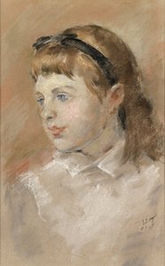少女の頭、1920年頃（紙にパステル） 作： Henry Tonks
