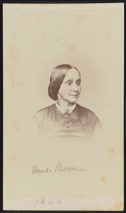 夫人のカルト・ド・ヴィジット肖像画. ボーエン、1866年。 作： Henry Ulke
