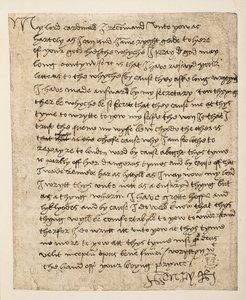 1518年7月付けのヘンリー8世からウォルジー枢機卿への手紙の複写。 1902（コロタイプ） 作： Henry VIII