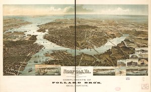 ノーフォークとその周辺のパノラマ 1892 年。 作： Henry Wellge