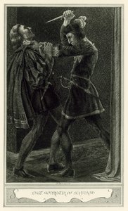 ジョン・ウェブスターの「マルフィの公爵夫人」。アントニオの殺人」（リトグラフ 作： Henry Weston Keen