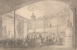 ブランデンブルク ハウス シアターの内部、ハマースミス 作： Henry Wigstead