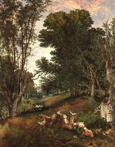 森の夕暮れに向けて 作： Henry William Banks Davis