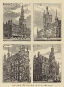4つのフランダース市庁舎、新しい法廷へのヒント 作： Henry William Brewer