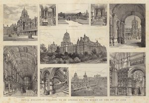 ロイヤルホロウェイカレッジ、6月30日に女王が開校 作： Henry William Brewer