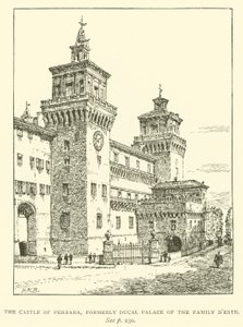 フェラーラ城（旧デステ家の公爵邸）（彫刻作品 作： Henry William Brewer