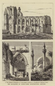 キプロスの占領、いくつかの建築スケッチ 作： Henry William Brewer