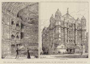 1月31日土曜日に開かれるケンブリッジサーカスのロイヤルイングリッシュオペラハウス 作： Henry William Brewer