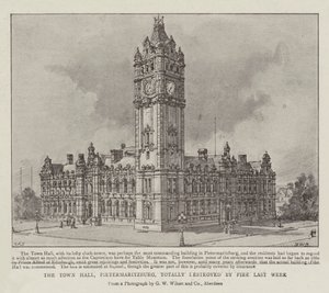 ピーターマリッツバーグ市役所、先週完全に火事で破壊されました 作： Henry William Brewer