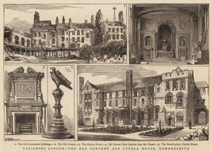 消えるロンドン、旧修道院とキューポラの家、ハマースミス 作： Henry William Brewer