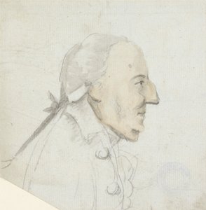Mies, jolla on suuri nenä: profiili oikeaan päin, pää ja hartiat 作： Henry William Bunbury
