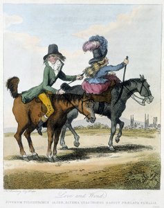 愛と風-H.W.バンバリーが編集した "Caricatures anglaise sur les manners de riding a horse "の中で。ジョン・ストックデール