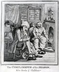 季節の名誉、木部かかととチルブレイン、1785年頃 作： Henry William Bunbury