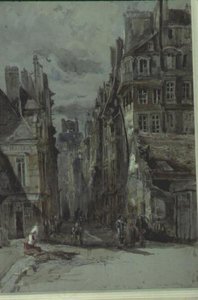 ストリートシーン、古いパリ 作： Henry William Burgess
