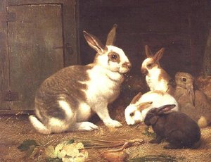 うさぎの餌 作： Henry William Carter