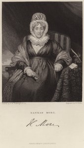 ハンナ・モアの肖像 作： Henry William Pickersgill