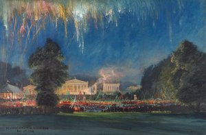 「ボーンエンドのフィテのお土産」、ニューヨークロッジ、バッキンガムシャー、1908年8月1日 作： Henry William Woolls