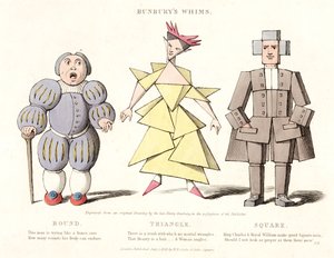 円形、三角形、正方形、バンバリーウィムス、1828年 作： Henry William after Bunbury