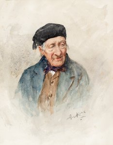 老人の肖像（水彩） 作： Henry Wright Kerr