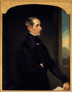 アルフォンス・ド・ラマルティーヌ（1790-1869）の肖像 詩人・政治家 ヘンリー・フィリップス（1820-1868）による絵画 1848年 Sun.1,17x0,9 m パリ